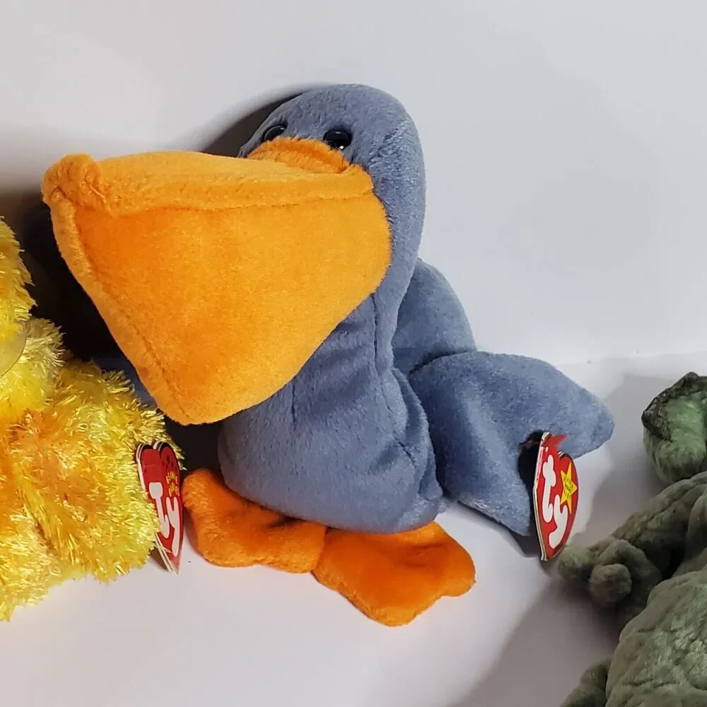 Beanie Babies All With Tags Lot Of 4 Swampy, Chickie, Prickles, Scoop